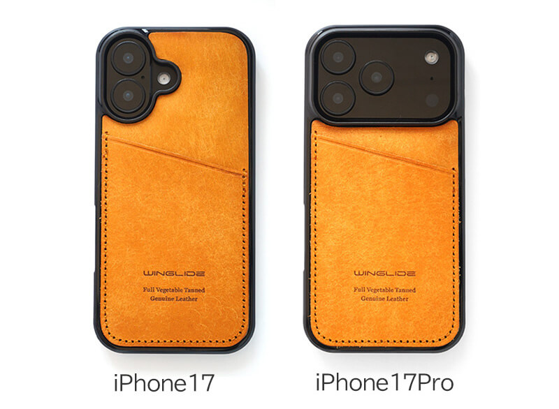 プエブロレザーのキャメルがカッコいい背面カード収納付きスマホケース