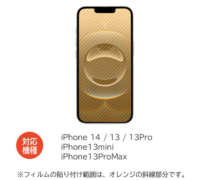 フィルム貼付範囲