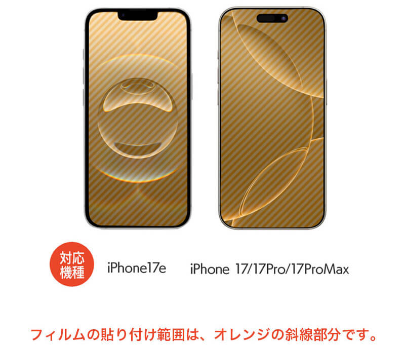 フィルム貼付範囲