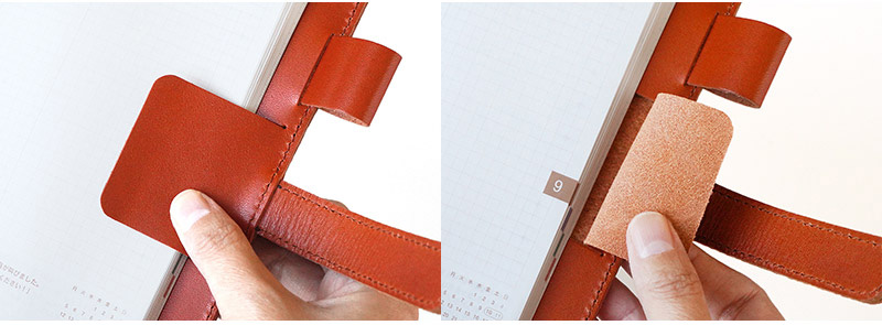 しおり付きが便利な手帳カバー