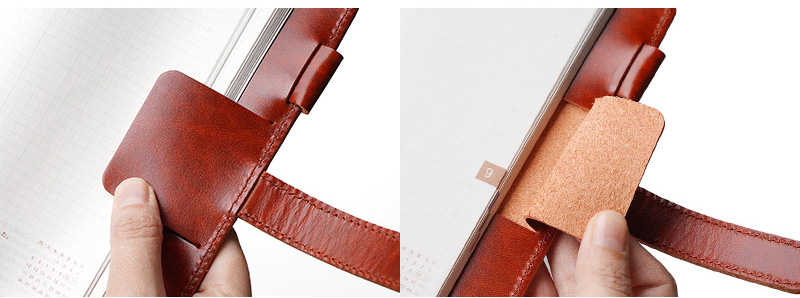 しおり付きが便利な手帳カバー