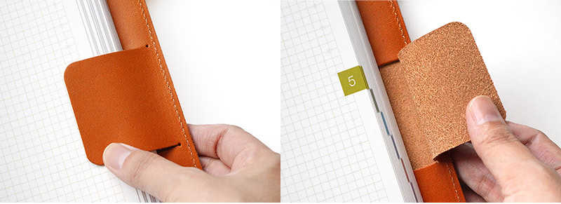 しおり付きが便利な手帳カバー