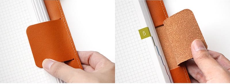 目的のページにすぐアクセスできるしおり付き