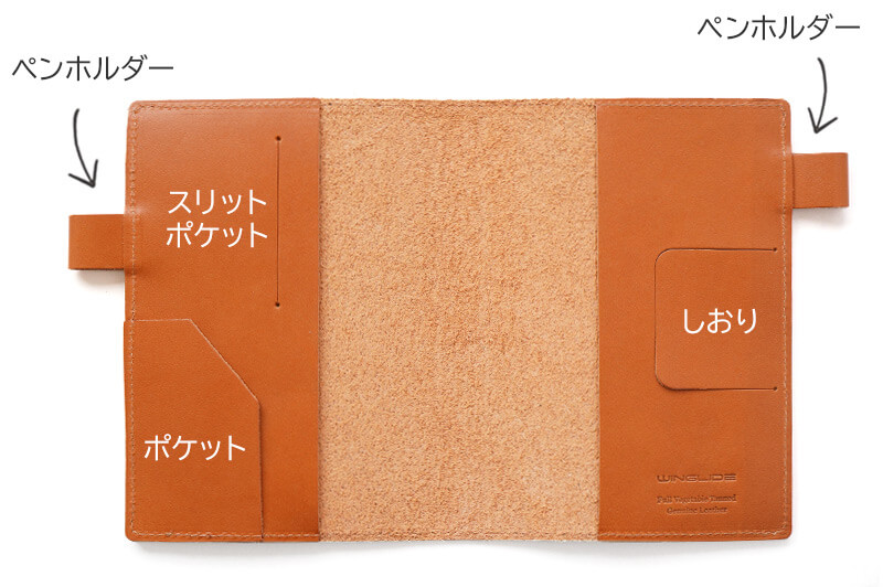 使いやすさにもこだわった本革手帳カバー