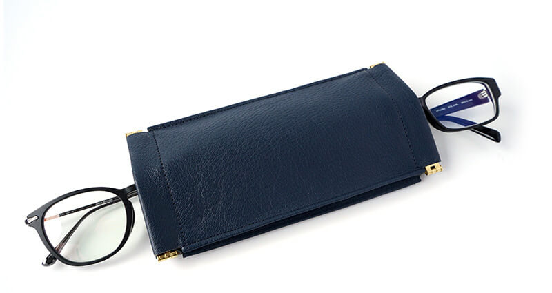 ダブルレザーメガネケース