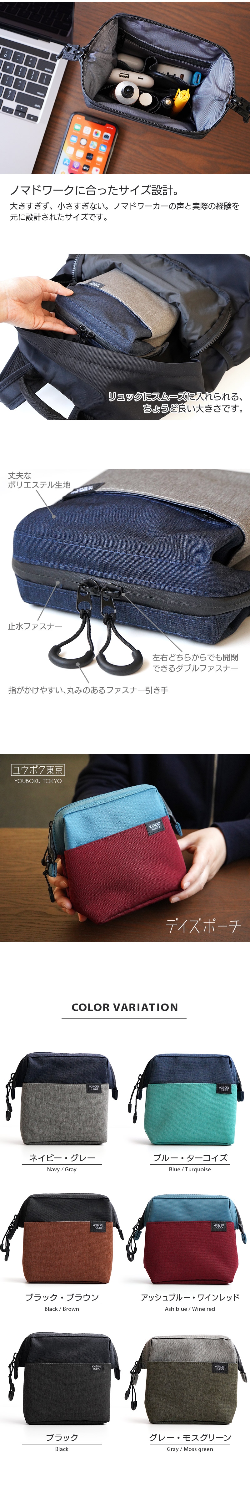 大きすぎず、小さすぎない。ノマドワーカーの声と実際の経験を元に設計されたサイズです。
リュックにスムーズに入れられる、ちょうど良い大きさです。
