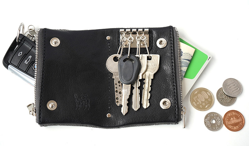 小銭入れ付き多機能キーケース