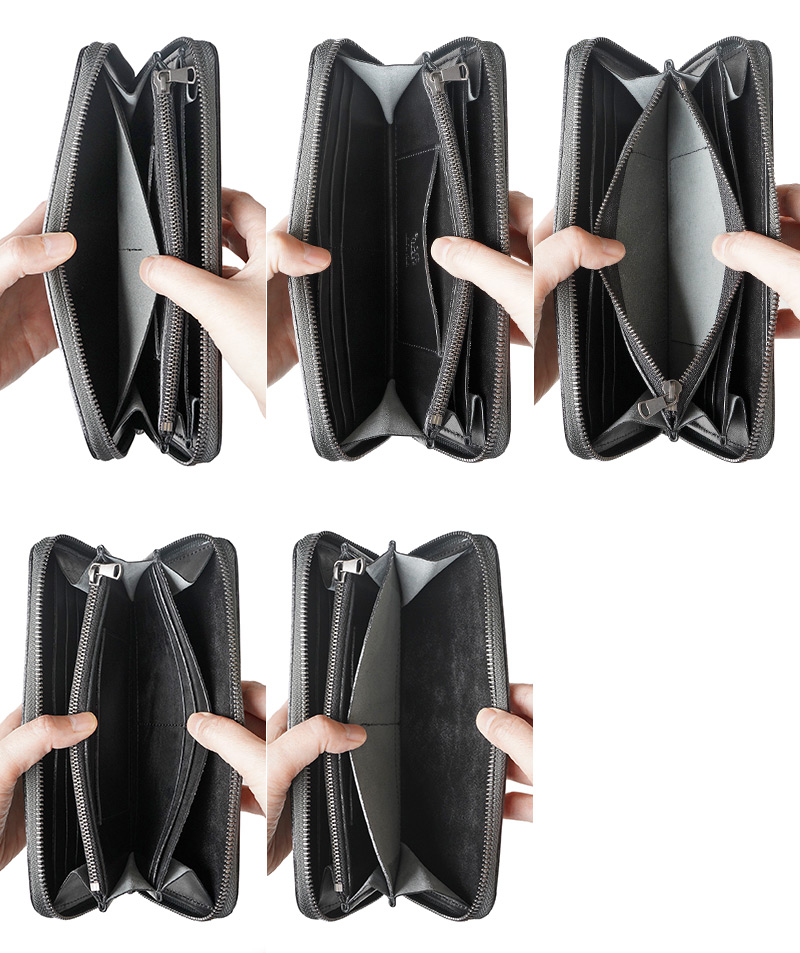 ・お札入れ×3・小銭入れ×1・カードポケット×10・フリーポケット×1