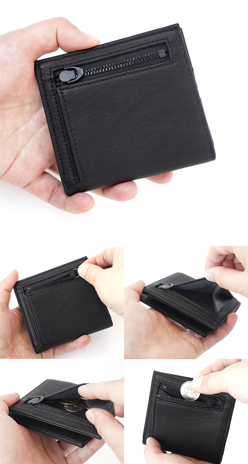 外側に小銭入れ付き