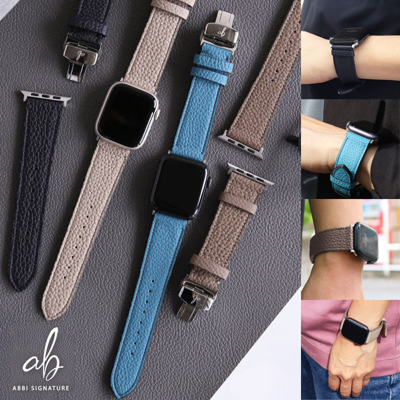【シュランケンカーフレザー】Apple Watch バンド 本革 49mm / 46mm / 45mm / 44mm / 42mm / 41mm / 40mm / 38mm ABBI SIGNATURE