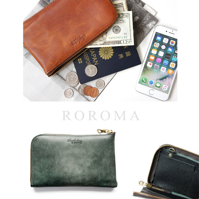 『AGILITY ボヤージュ トラベルウォレット』 財布 本革 ロロマレザー 日本製 Ｌ字 ファスナー