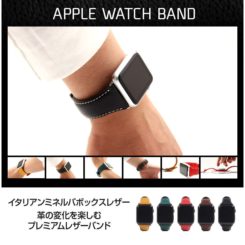 SLG Design Apple Watch レザー バンド Italian Minerva Box Leather