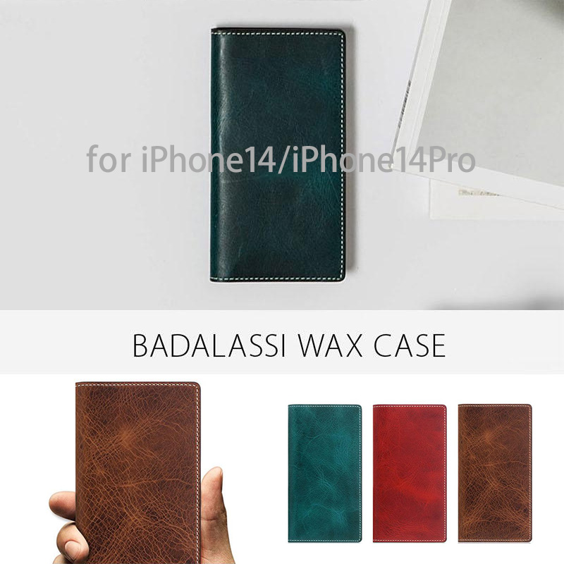 『SLG Design Badalassi Wax Case』 iPhone14Proケース 手帳型 本革 レザー