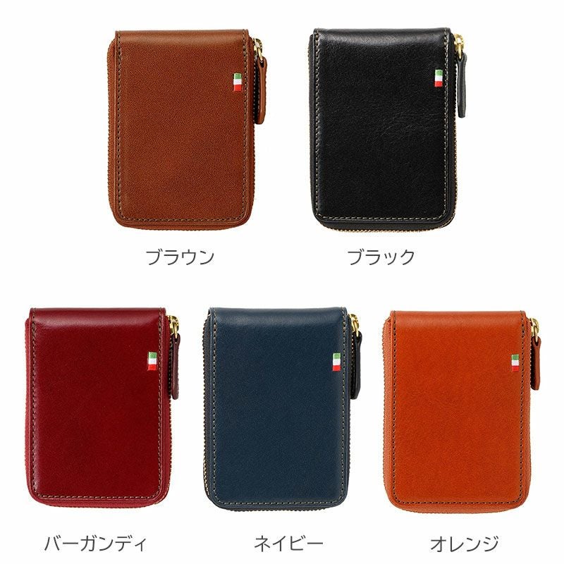 イタリアンレザー TAMPONATO】コインケース 縦型 ボックス型 ラウンド