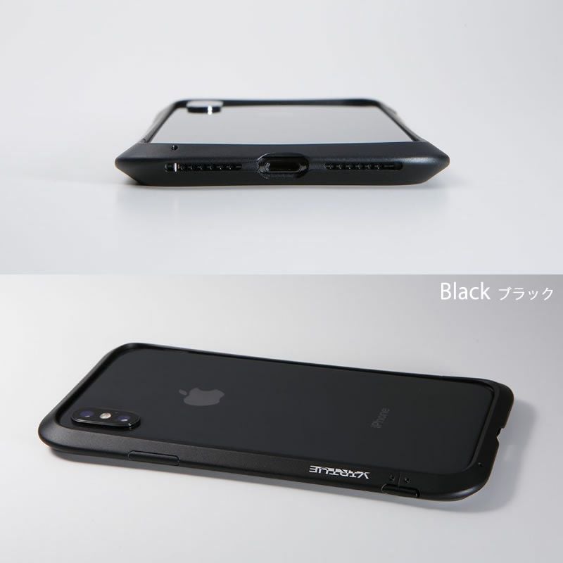 iPhone XS ケース / iPhone X ケース ハードケース アルミバンパー 薄型 サンドプラスト アイフォン XS アイホン X