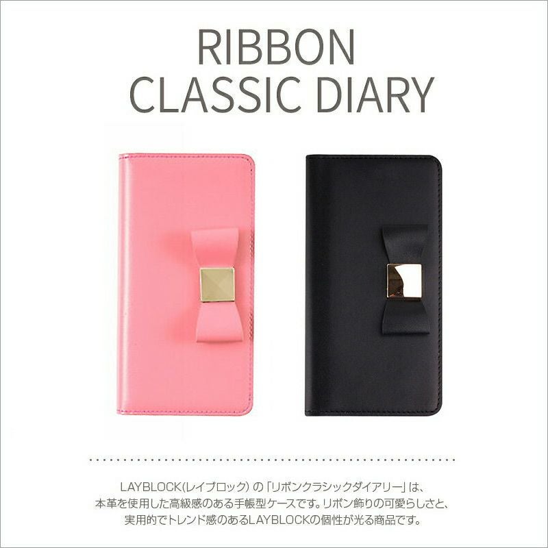 iPhone XR ケース 手帳 型 本革  ケース レザー リボン アイフォン XR