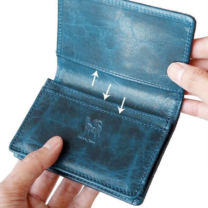 象革】名刺入れ FOX CARD CASE 9 本革 ZOO 日本製 名刺入れ