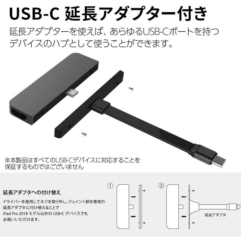 iPad Pro usb type-c hub microSD  アイパッド 高速 ハブ HDMI