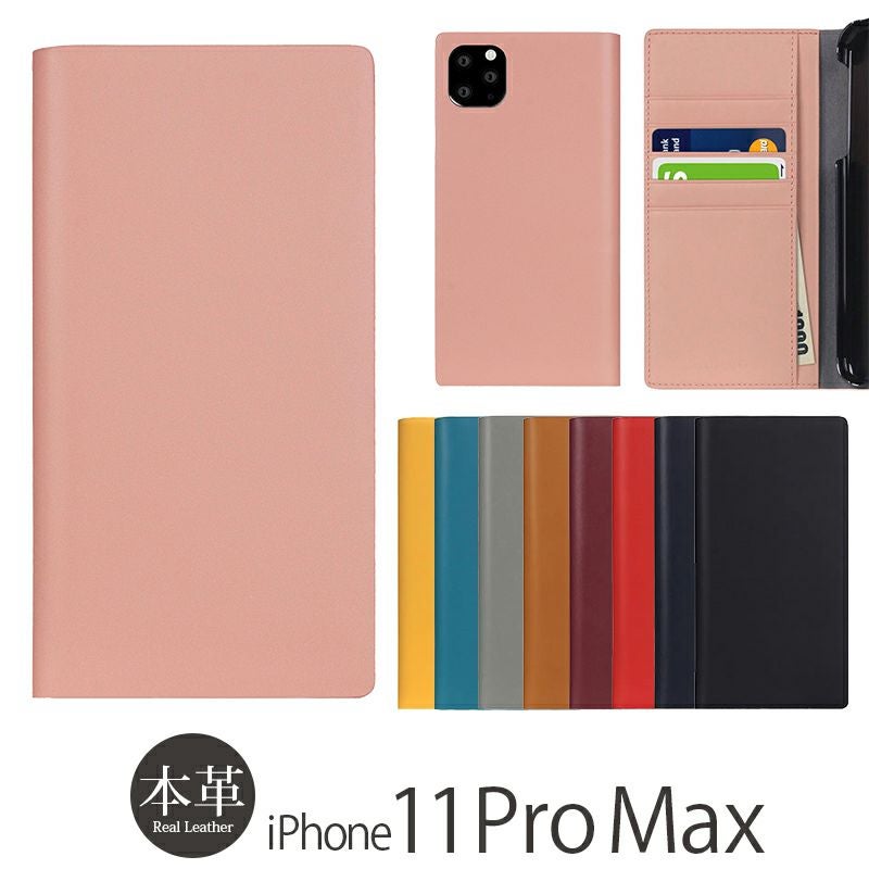 『SLG Design Calf Skin Leather Diary』 iPhone11 ケース  本革 レザー
