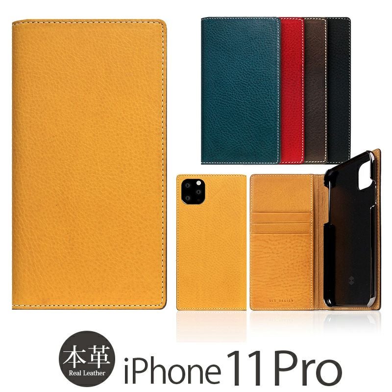 『SLG Design Minerva Box Leather Case』 iPhone11Proケース 手帳型 本革 レザー