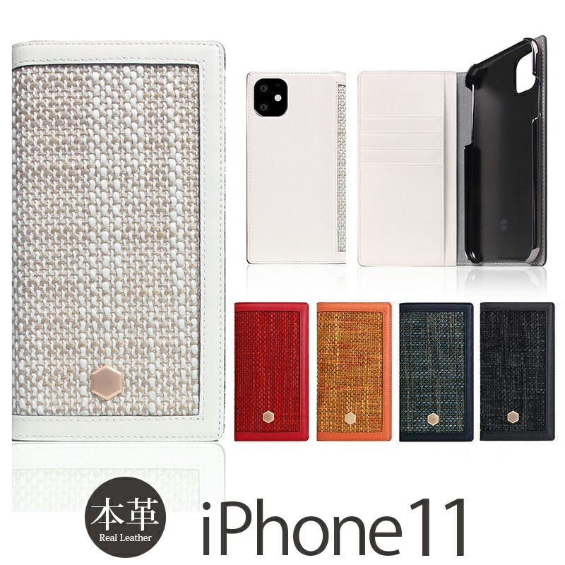 『SLG Design Edition Calf Skin Leather Diary』 iPhone 11 ケース 手帳型 本革 レザー