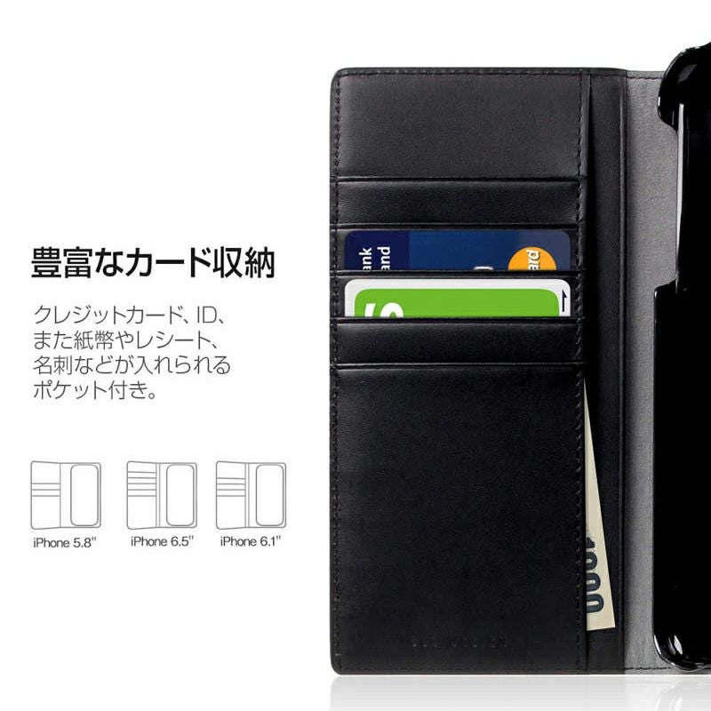 iPhone 11 Pro Max ケース 手帳型 本革 アイフォン ブランド