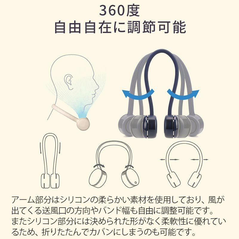 扇風機 usb 軽量 羽根なし 首掛け 扇風機 パワフル 小型 2020