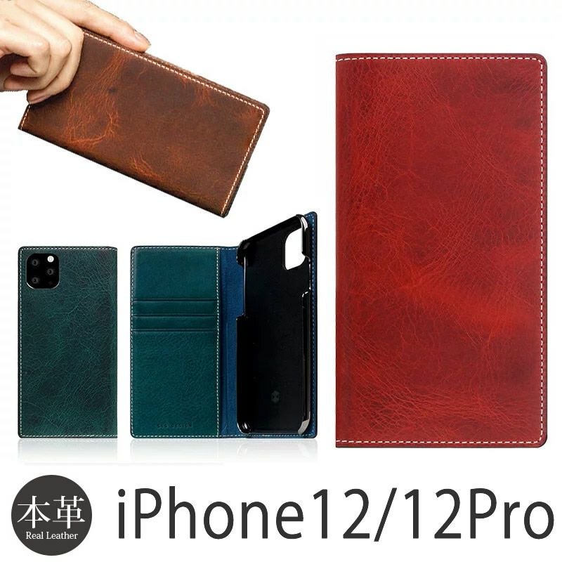 『SLG Design Badalassi Wax Case』 iPhone12 / iPhone12Pro ケース 手帳型 本革 レザー