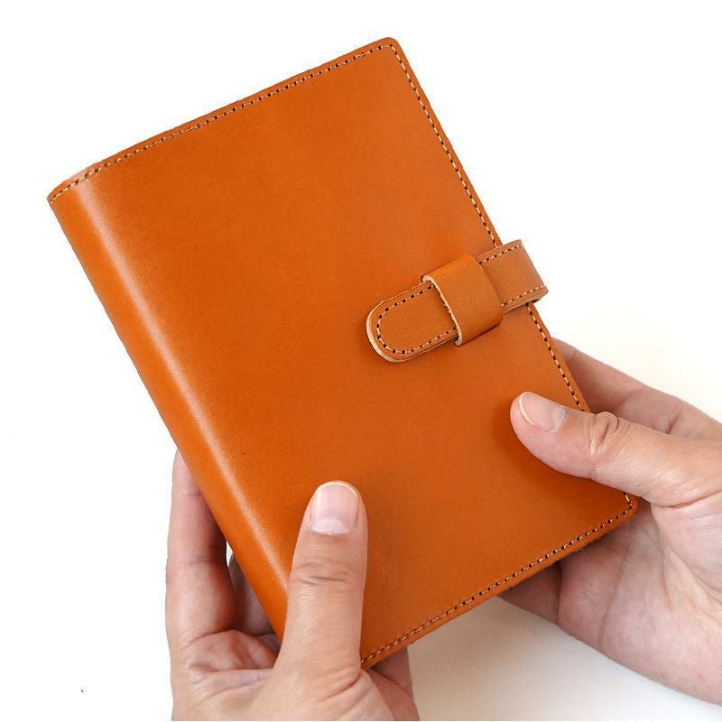 栃木レザー】A6サイズ 手帳カバー 文庫本 ブックカバー 本革 WINGLIDE