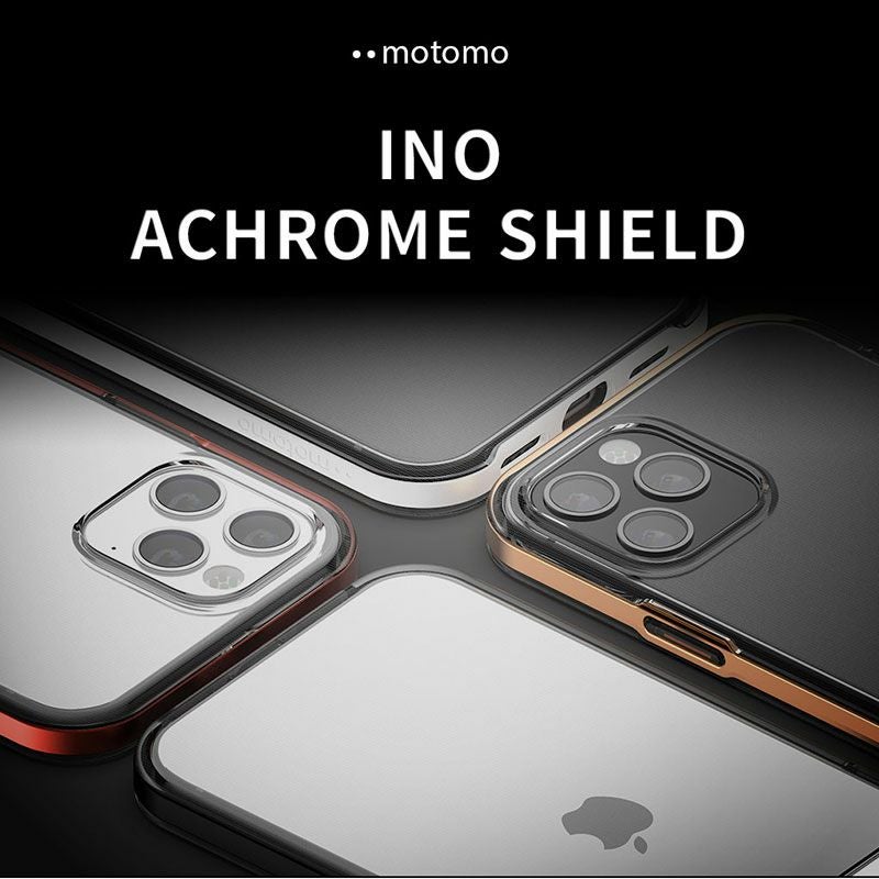 『motomo INO Achrome Shield Case』 iPhone13 / iPhone13Pro ケース クリア 透明 背面 シェル