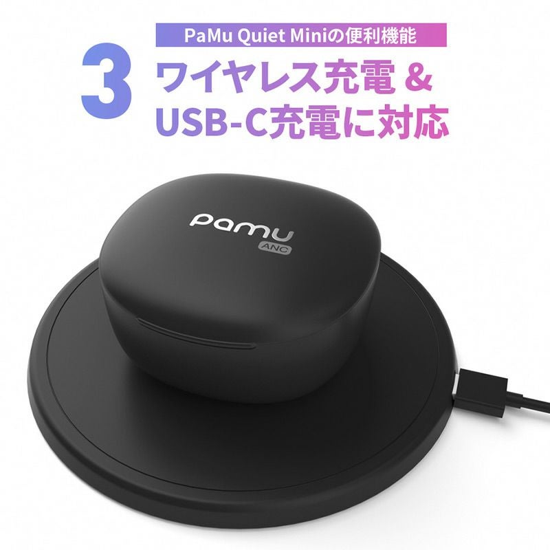 アクティブノイズキャンセリング（ANC） 完全ワイヤレスイヤホン PaMu