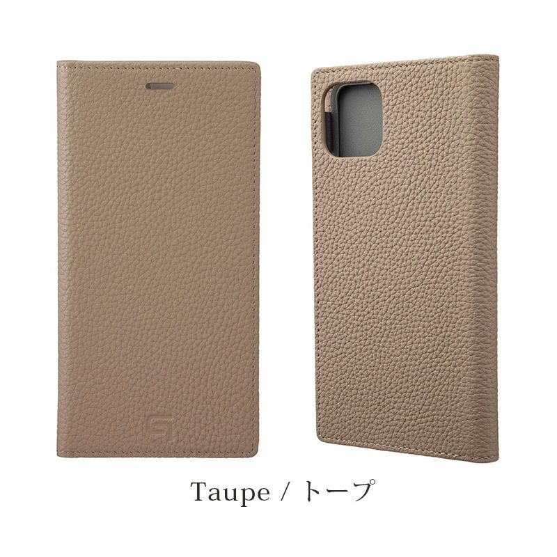 GRAMAS】Shrunken-calf Genuine Leather Book Case iPhone13