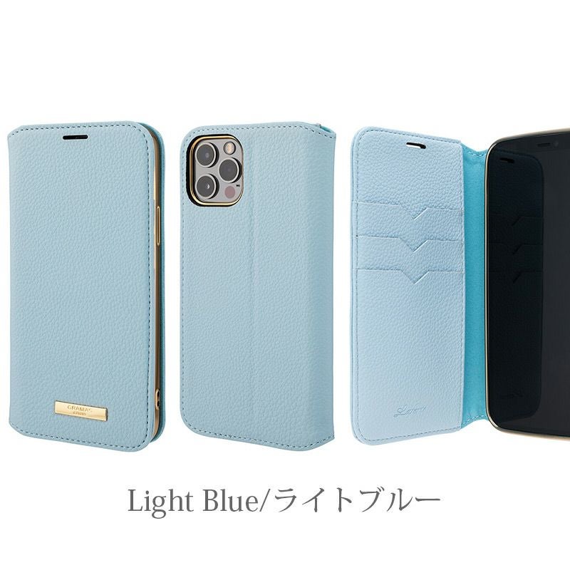 【新品未開封】GRAMAS iPhone13Pro 手帳型ケース ライトブルー GRAMAS Shrink PU Leather Book Case』 iPhone13 / iPhone13mini