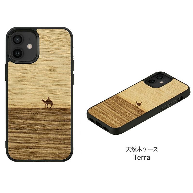 man＆wood 天然木 ケース』 iPhone13 ケース 木製 背面型 シェル 天然