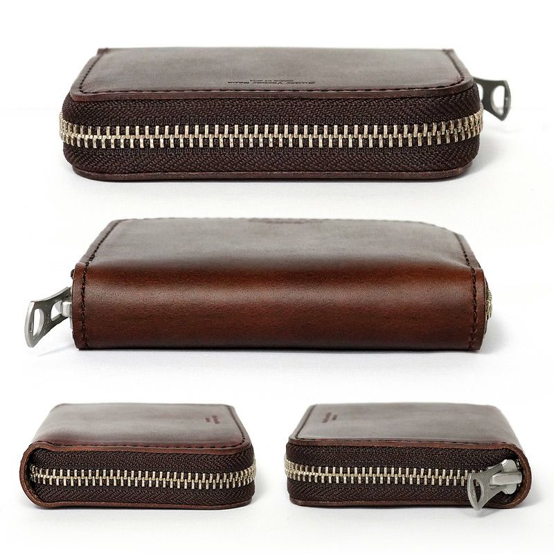 モ*カ様 手縫い クロムエクセルレザー × 栃木レザー コンパクトウォレット コ HORWEEN クロムエクセルレザー×栃木レザー】コインケース ラウンド