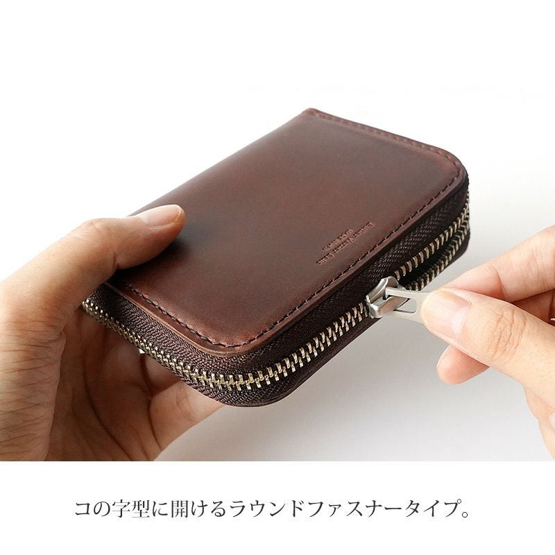 HORWEEN クロムエクセルレザー×栃木レザー】コインケース ラウンド