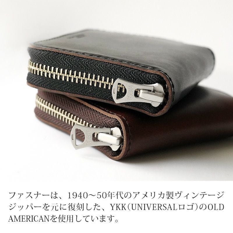 HORWEEN クロムエクセルレザー×栃木レザー】コインケース ラウンド