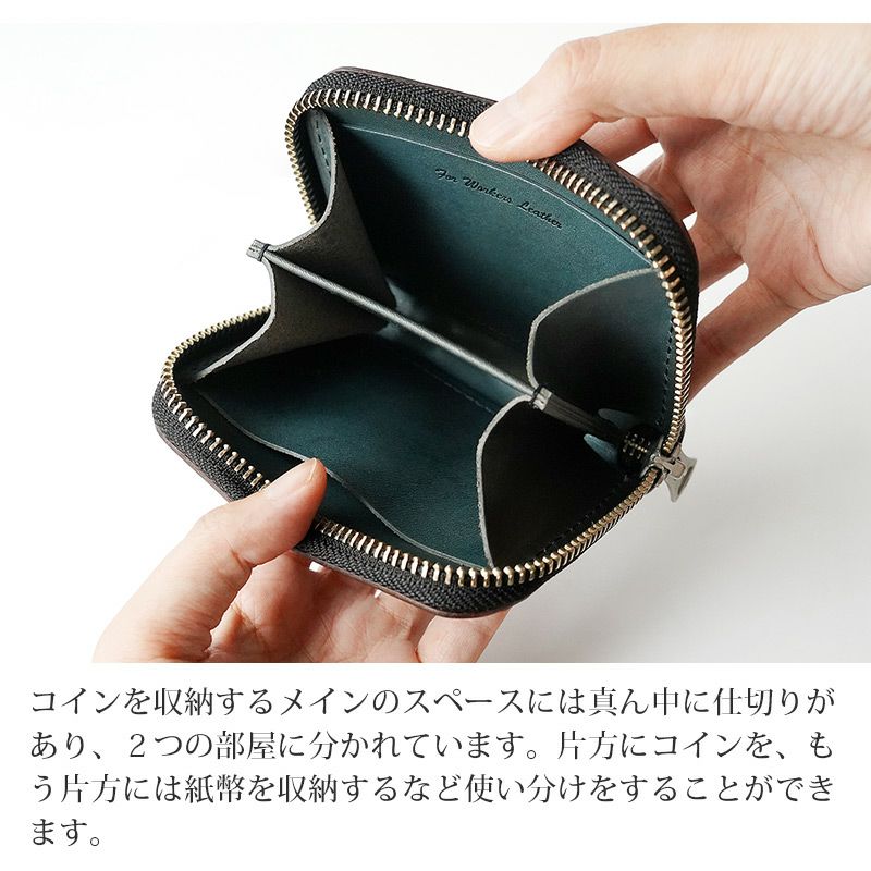 HORWEEN クロムエクセルレザー×栃木レザー】コインケース ラウンド