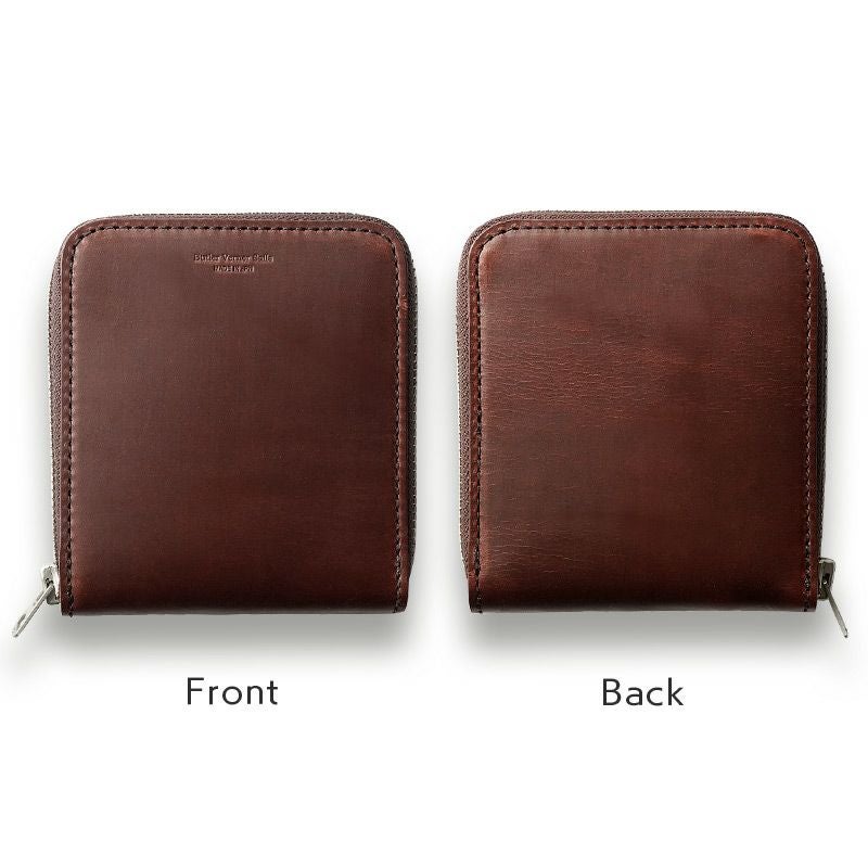 HORWEEN クロムエクセルレザー×栃木レザー】二つ折り財布 ラウンド