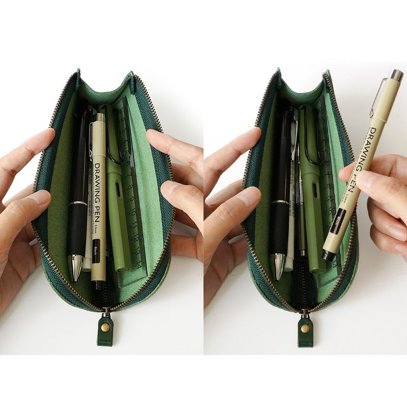 イタリアンレザー ペンケース 日本製 革 皮 筆箱 おしゃれ 大人