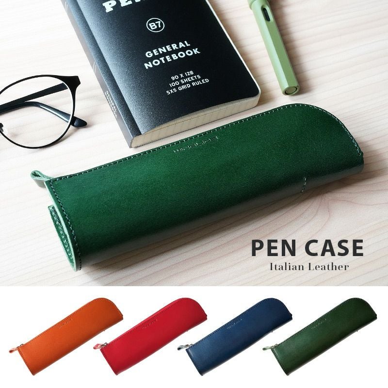 イタリアンレザー ペンケース 日本製 革 皮 筆箱 おしゃれ 大人