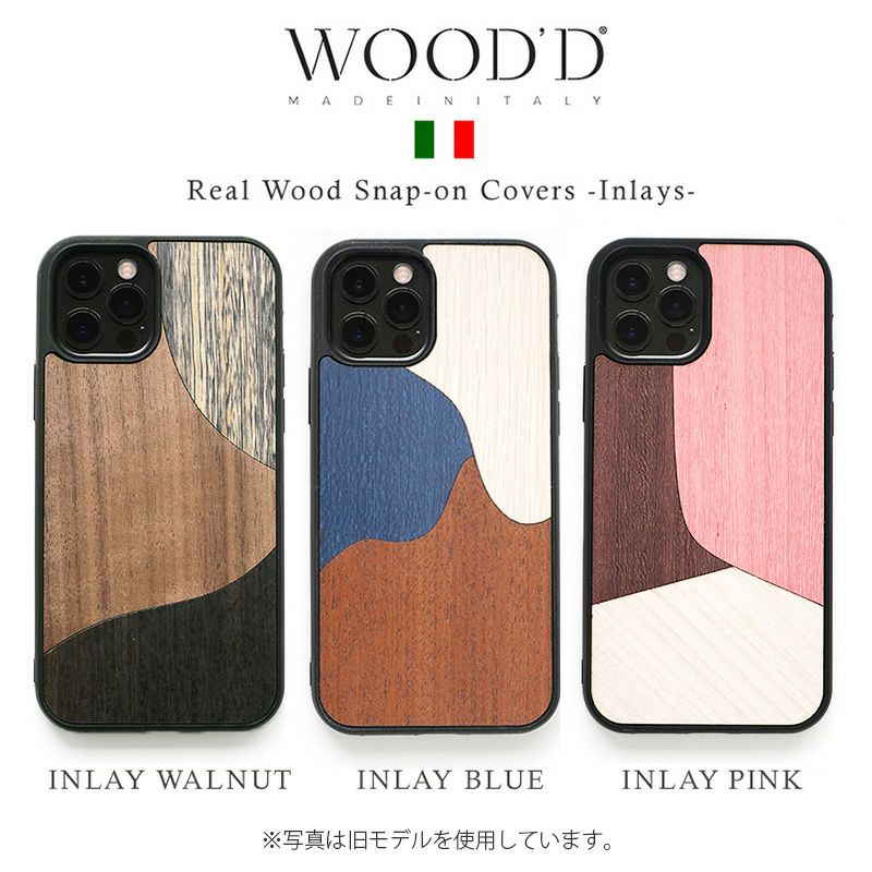 WOOD'D Real Wood Snap-on Covers INLAYS』 iPhone13mini / iPhone13