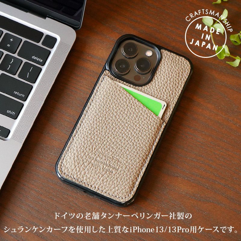 ♥️genten iPhone13対応スマホケース カードポケット付き♥️ PLATA（プラタ） iPhone13 カバー クリアケース カード・チェキ収納