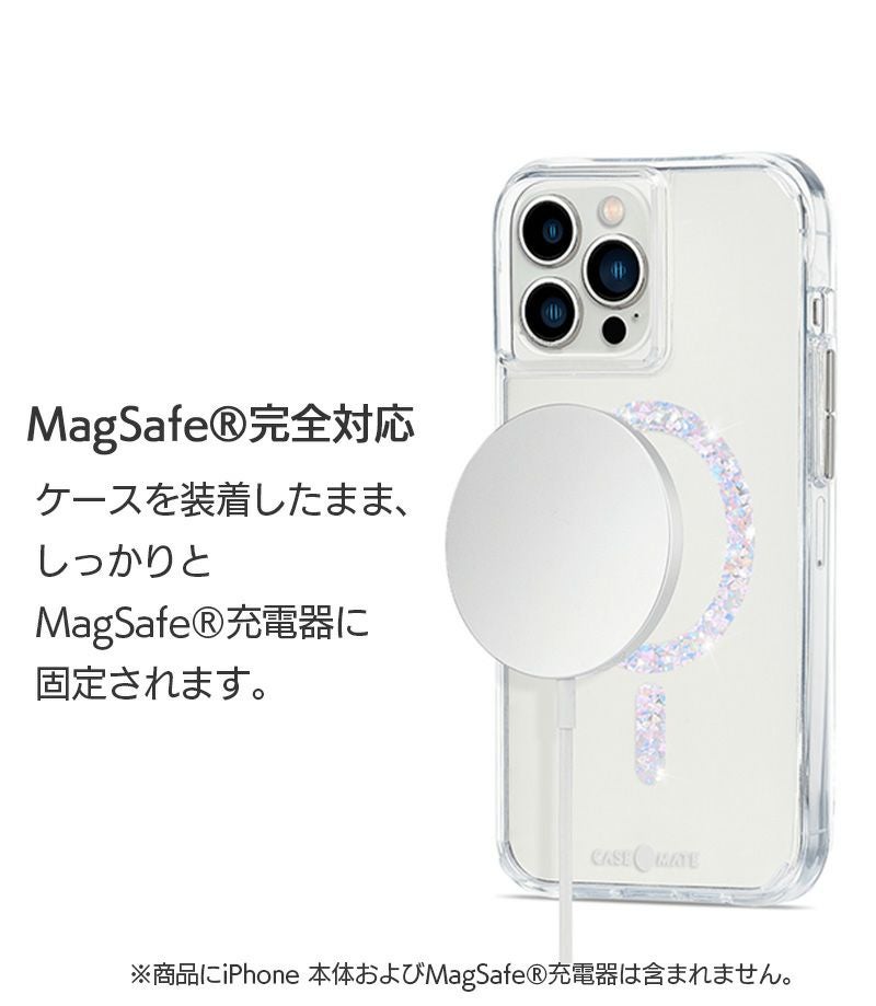 耐衝撃】Case-Mate Twinkle Diamond - Clear 抗菌 MagSafe対応 