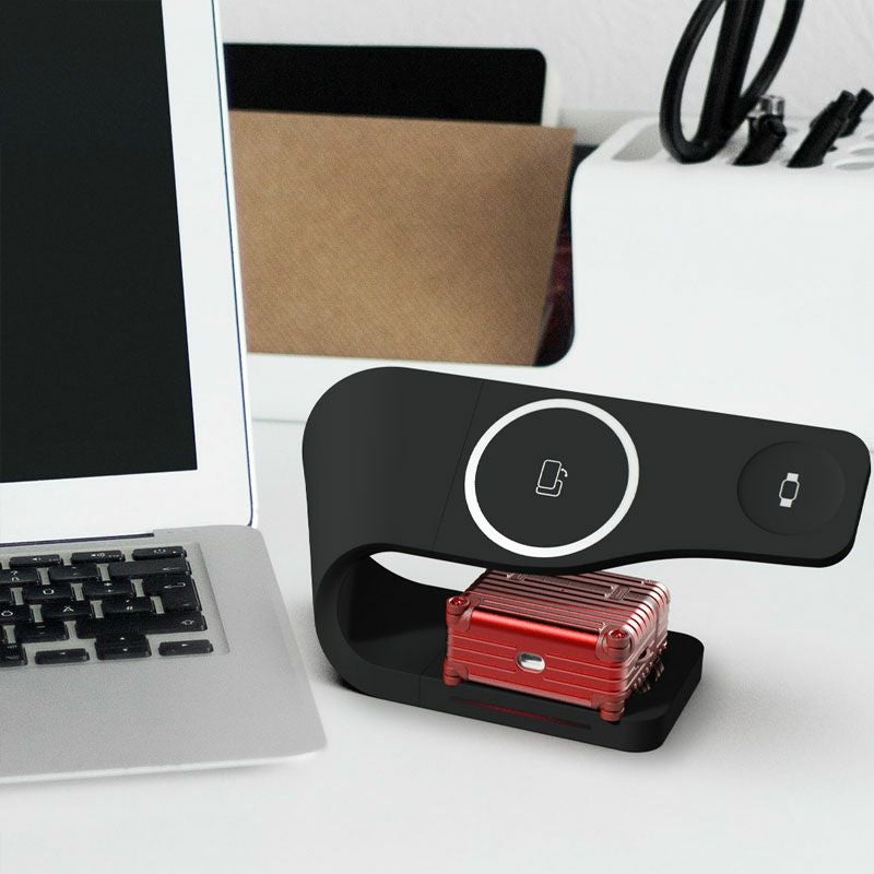 ワイヤレス充電器 3in1 スタンド MagSafe対応 iPhone Apple Watch AirPods ワイヤレスチャージ iphone ワイヤレス充電