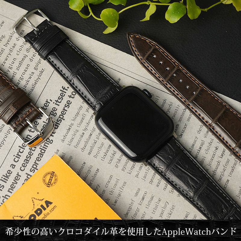 Aapple watch ベルト クロコダイル 時計ベルト ワニ革 本革 レザー おしゃれ 49mm 46mm 45mm 44mm 42mm 41mm 40mm 38mm