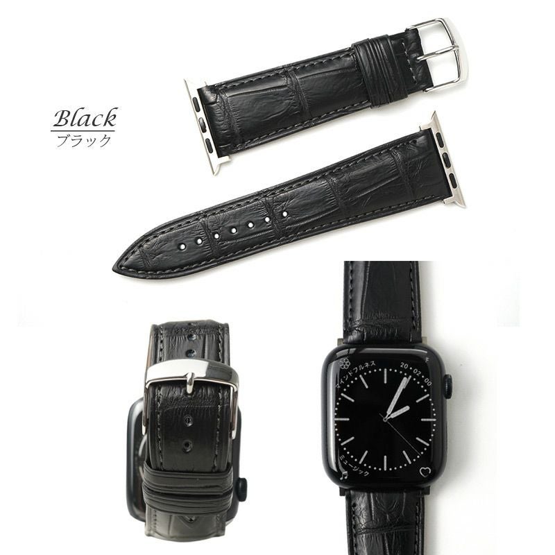 Aapple watch ベルト クロコダイル 時計ベルト ワニ革 本革 レザー おしゃれ 49mm 46mm 45mm 44mm 42mm 41mm 40mm 38mm