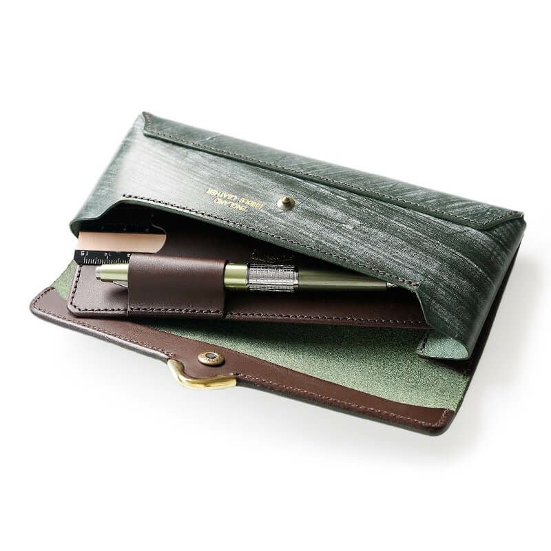 ブライドルレザー】ペンケース 本革 筆箱 池之端銀革店 cramp 日本製