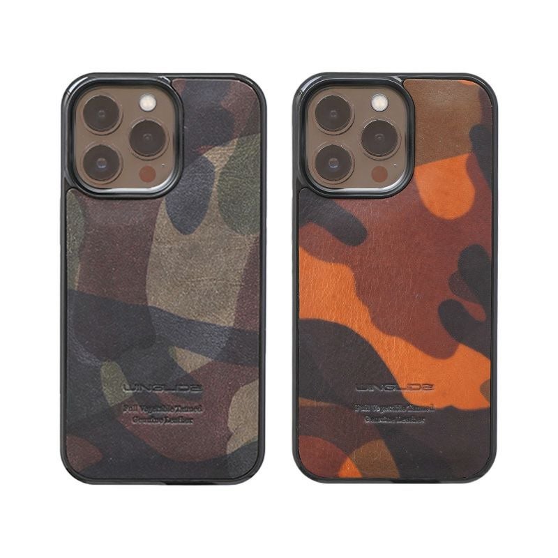 イタリアンレザー☆迷彩柄】iPhone15Pro / iPhone15ProMax / iPhone15