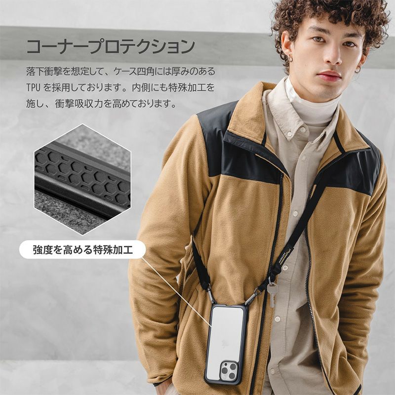 耐衝撃☆米軍MIL規格】 MagEasy Odyssey+ with long strap iPhone15Pro